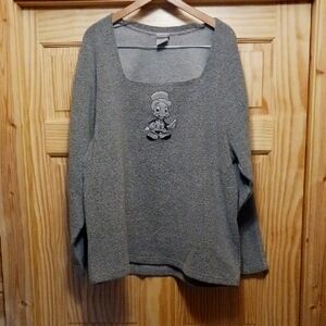 Disney Jiminy Cricket Gray Fleece Sweat Shirt